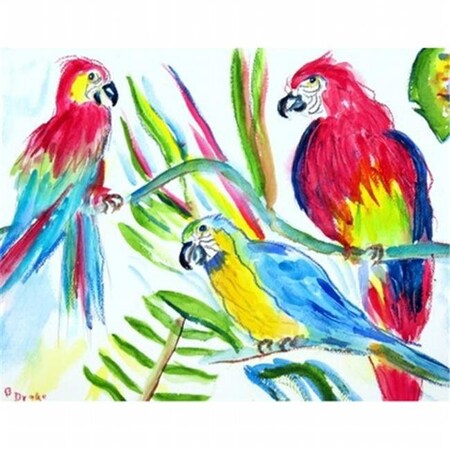 Betsy Drake Betsy Drake PM392 Three Parrots Place Mat - Set of 4 PM392